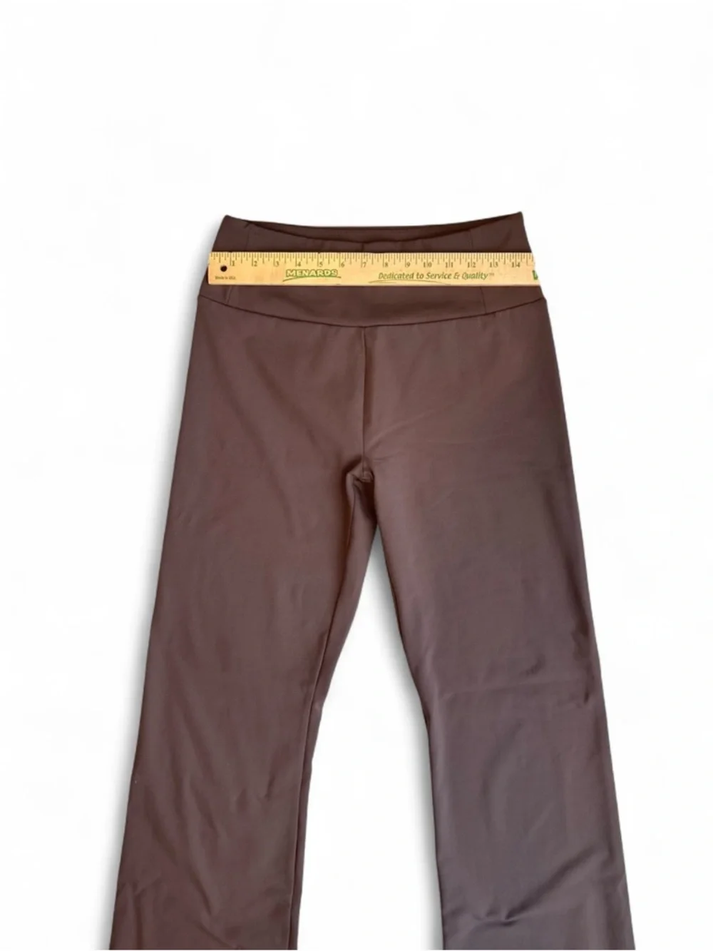 APANA & RBX Bundle of 2 High-Waist Active Flare Leggings L,Olive Green and Brown
